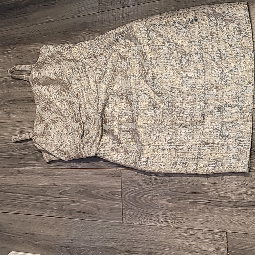 Gold Sequin Ruched Mini Dress
